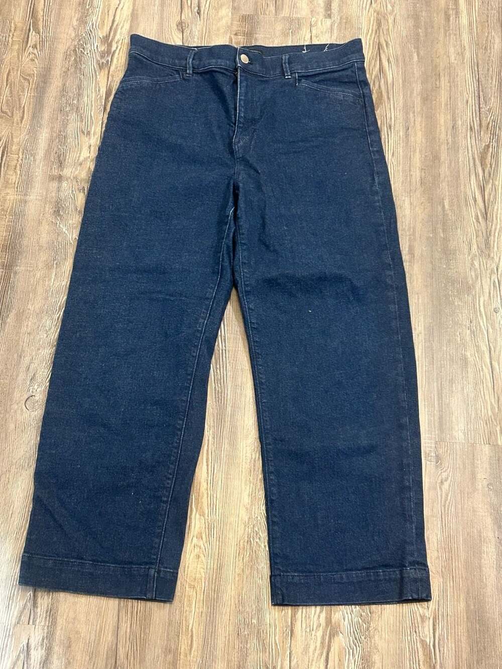 Ann Taylor Factory Wide Leg Blue Denim Jeans Size 10